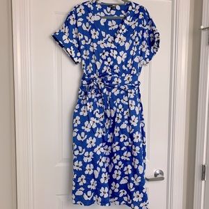 Blue & White Floral Dress